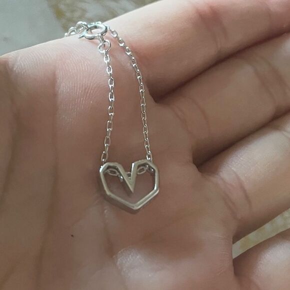 The Dainty Heart pendant necklace in 925 silver - Picture 3 of 7